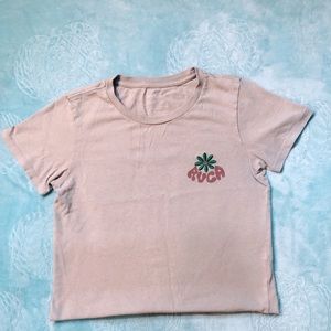 RVCA Tan/gray T shirt GIRLS M